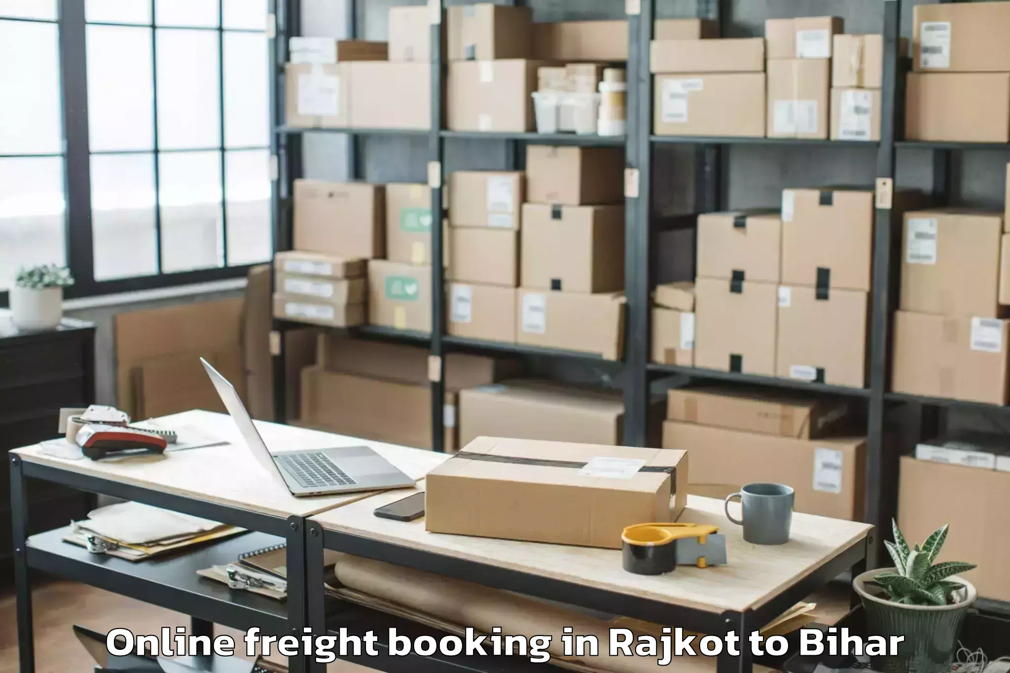 Efficient Rajkot to Biraul Online Freight Booking